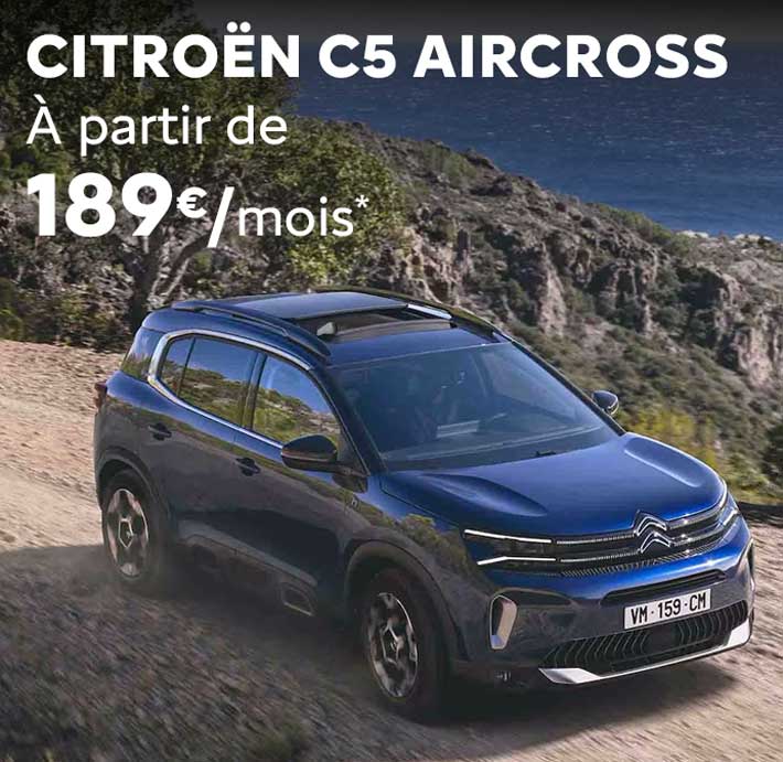offre vehicules neufs suv citroen c5 aircross 189€ par mois citroen valence concession