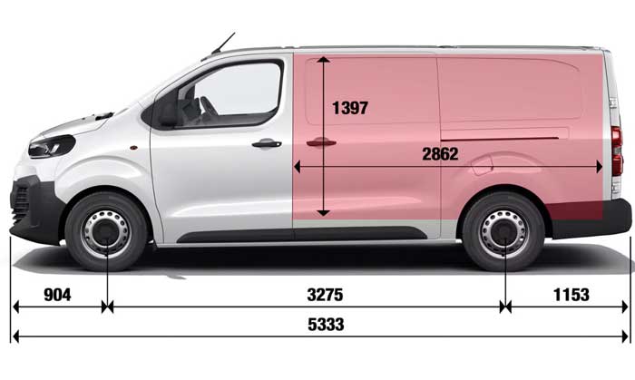 dimensions voiture véhicule utilitaire fourgon citroën jumpy xl citroën valence