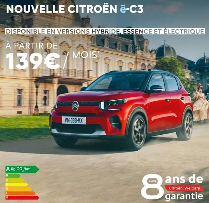 offre citadine electrique citroen ë c3 citroen valence