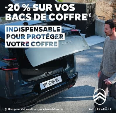 offre promo atelier citroen accessoires bac de coffre citroen valence