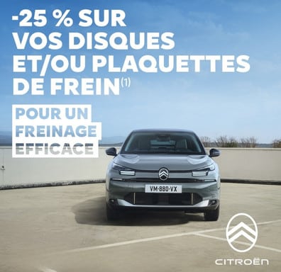 promo freinage frein disques plaquettes garage concession citroen valence drome ardeche